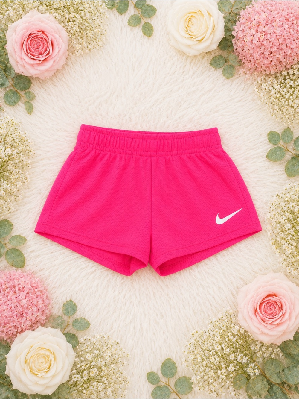 Nike Bright Pink Girls' Athletic Shorts